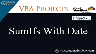 SumIfs with Multiple Date Criteria | VBA Projects in Hindi