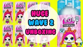 LOL Surprise Hair Goals WAVE 2 Giant Unboxing Cupcake Kids Club