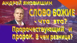 Андрей Яковишин. Слово Божие что это Пророчествующий и пророк В чем разница