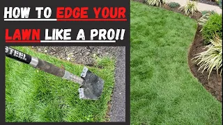 How to Edge Your Lawn Like a Pro for under $10!! You only need ONE Tool!!