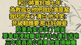 和少將軍訂婚七年，為救孤女他把我扔進匪窩，我因而失了清白 他冷笑：死破鞋誰要 那正好做妾，貶妻為妾 爹失了臉面，要拿我浸豬籠 我不甘心連夜逃跑，三年後再遇少將軍 他當場嚇癱