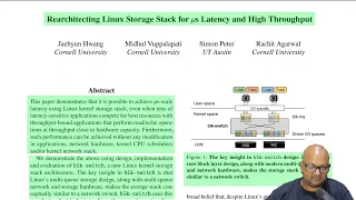 Read a paper: Low Latency and High Throughput in the Linux Storage Stack