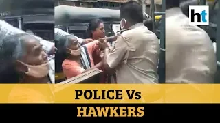 Scuffle between police, hawker over selling vegetables in Covid affected area