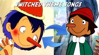 Pinocchio Series Intros with switched Theme Songs (Multilanguage)