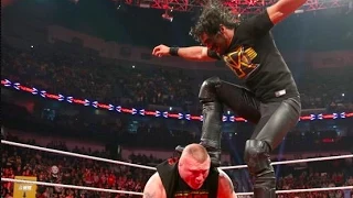 WWE RAW 1/12/15 Seth Rollins Curbstomps John Cena & Brock Lesnar