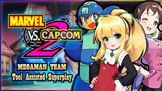 【TAS】MARVEL VS CAPCOM 2 (ARCADE  NAOMI  2000) - MEGAMAN TEAM - MEGAMAN  ROLL  TRON BONNE