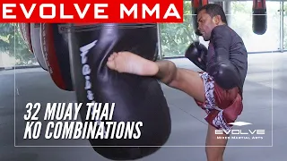 32 Muay Thai KNOCKOUT Combinations | Evolve University