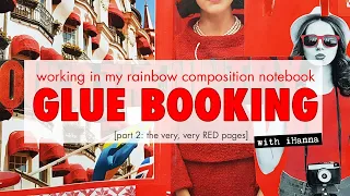 Rainbow GLUE BOOK | working on my red pages [part 2] #gluebook