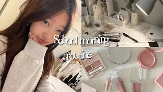 junior year SCHOOL MORNING ROUTINE 🖇️: school makeup routine, productive, outfit, grwm, realistic