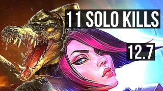 RENEKTON vs FIORA (TOP) | 11 solo kills, 2.8M mastery, 13/3/4, 300+ games | BR Challenger | 12.7