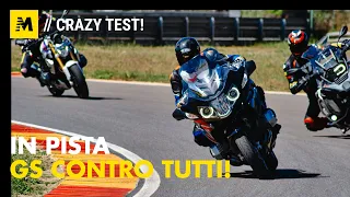 Sfida pazza in pista con 3 boxer BMW: GS vs RT vs R! Chi vince?