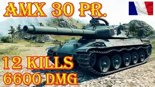 WoT AMX 30 1er prototype  12 Kills, 6.6k Damage,  LAKEVILLE  WORLD OF TANKS