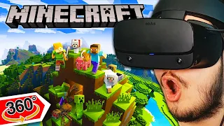 اولین تجربه من از ماینکرفت در واقعیت مجازی 😲 - Minecraft VR