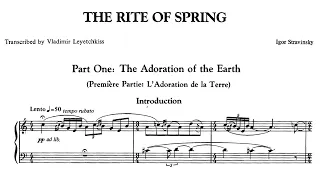 Stravinsky - Leyetchkiss - The Rite of Spring (piano solo) (score video)