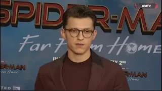 Tom Holland arrives at 'Spider-Man: Far From Home' film premiere