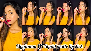 Myglamm LIT Liquid Matte Lipstick Review and Swatches💄 | Makeover by Nickyyy ❤️