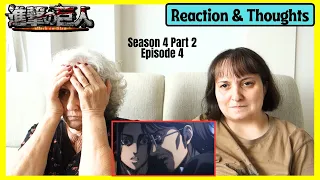 My Mother watching Attack on Titan SEASON 4 PART 2 Episode 4 Reaction & Thoughts!【ENG SUB】