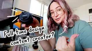 Full-time design content creator for a day [vlog]