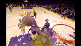 LeBron James chase-down Jordan Poole | Lakers vs Wizards OT