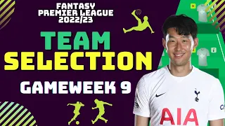 FPL TEAM SELECTION GAMEWEEK 9 | WILDCARD ACTIVATED | FANTASY PREMIER LEAGUE 2022/23 TIPS