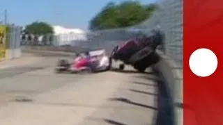 Video: Dramatic crash at IndyCar 2013 Houston Grand Prix, pilot Dario Franchitti injured