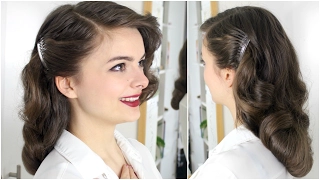 40s Brush Out On Long Hair | Tutorial