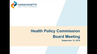 HPC Board Meeting - September 12, 2018