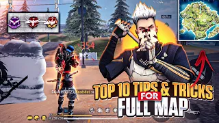 TOP-10 [ GRANDMASTER ] SECRET TIPS & TRICKS FOR FULL MAP || Free fire Rank push Tips