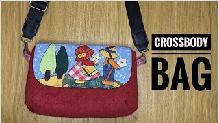 So cute🥰 How to make a simple sholder bag | DIY crossbody bag with zipper | women bag tutorial