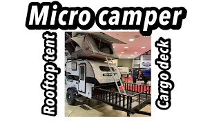 Sunray Micro Travel Trailer with a cargo deck