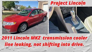 How to repair leaking transmission cooler line on 2011 Lincoln MKZ