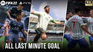 FIFA 22 | All Last Minute Goals Celebrations | PS5™ 4K 60FPS