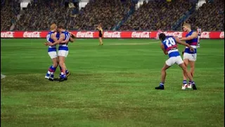 AFL Richmond VS Western bulldogs Highlights R4 2022 AFL Evolution 2