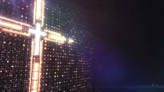 Futuristic Cross and Particle Technology Backdrop Loop 4K