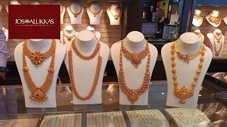 Jos Alukkas Gold Antique Necklace & Haram Collections | Wedding Jewellery |Traditional Jewellery