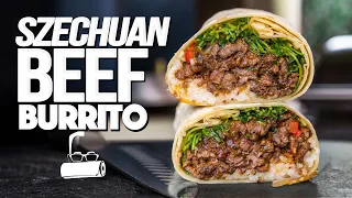 SPICY SZECHUAN BEEF BURRITO | SAM THE COOKING GUY