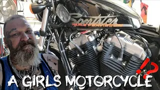 HARLEY DAVIDSON SPORTSTER  " IT'S A GIRLS MOTORCYCLE"