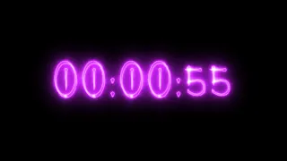 Purple vampire neon timer 55 seconds (stopwatch)