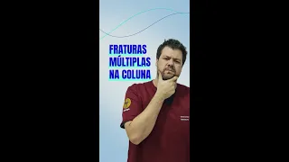 Exame de tomografia identificando múltiplas fraturas na Coluna.