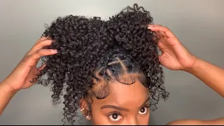 DETAILED CRISS CROSS RUBBER BAND HAIRSTYLE w/clip ins! |  BETTERLENGTH #protectivestyles #subscribe