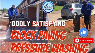 Pressure Washing a weedy Driveway | Oddly Satisfying | Block Paving Restoration