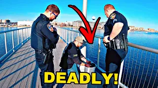 Police Call Bomb Squad & Evacuate - Deadly Explosives Found Magnet Fishing!