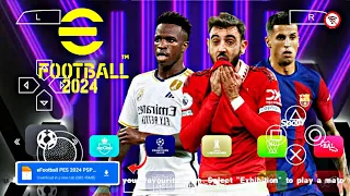 eFootball PES 2024 PPSSPP 600MB New Kits & Transfers Updated 2023/24 Best Graphics HD