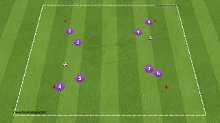 Practicing Wall Passes (8 players) - DRILL 3