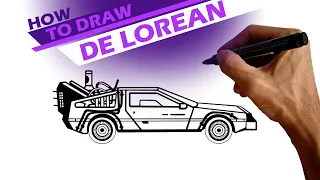 Back To The Future DeLorean - How to draw