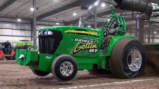 Tractor pull 2023: Pro Stock Tractors. NTPA Spring Nationals. Friday Session.  Shipshewana IN.