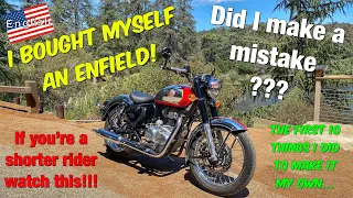 My Royal Enfield classic 350 reborn Changes I made, Seat height answers & info on some accessories