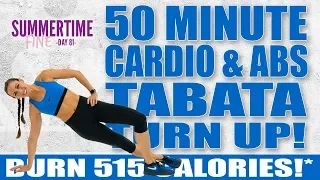 50 Minute Cardio and Abs TABATA TURN UP Workout! 🔥Burn 515 Calories!* 🔥Sydney Cummings