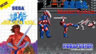 Golden Axe (1989) SEGA Master System Gameplay in HD (Kega Fusion)