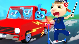 Police Officer Chasing Rabbits | Funny Cartoon for Kids + Kids Songs | Dolly and Friends 3D